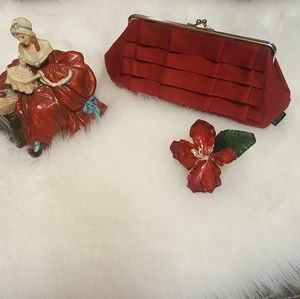 Murval Ruffle Sude Clutch